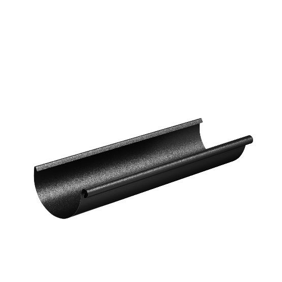 Водосток Aquasistem, система 125x90 - Водосточный желоб 3.00м RAL 9005 Чёрный купить в Новотроицке