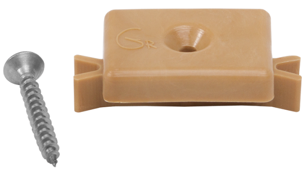 Пластиковая клипса с саморезом, Grinder шовный монтаж 5 mm бежевый купить в Новотроицке