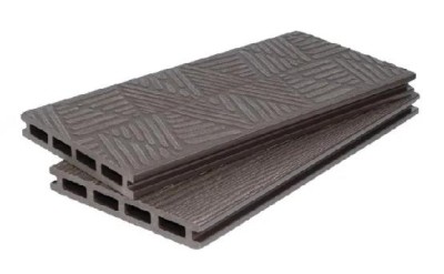 Террасная доска ДПК POLIVAN GROUP 3D+3D NEW пустотелая двухсторонняя DENPASAR Тёмно-коричневый