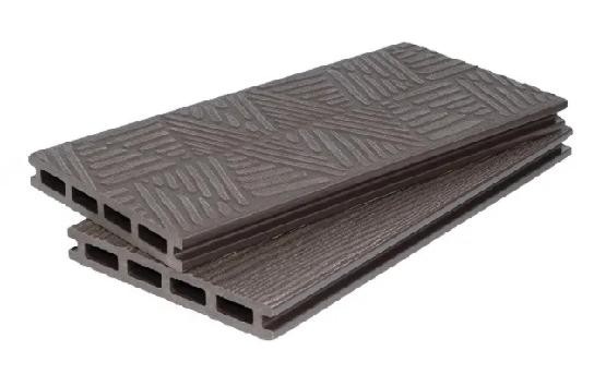 Террасная доска ДПК POLIVAN GROUP 3D+3D NEW пустотелая двухсторонняя DENPASAR Тёмно-коричневый купить в Новотроицке