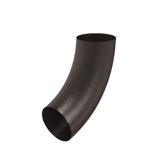 Водосток Aquasistem, Система 125x90 - Колено трубы RR 32 Тёмно-коричневый matt купить в Новотроицке