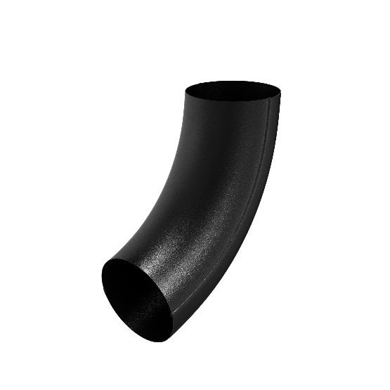 Водосток Aquasistem, система 125x90 - Колено трубы RAL 9005 Чёрный купить в Новотроицке