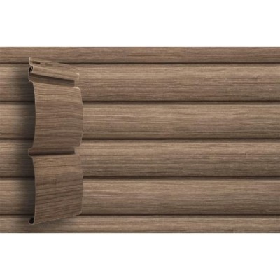 Виниловый сайдинг Grand Line Tundra Блок-хаус - Кедр