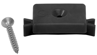 Пластиковая клипса с саморезом, Grinder шовный монтаж 5 mm чёрный