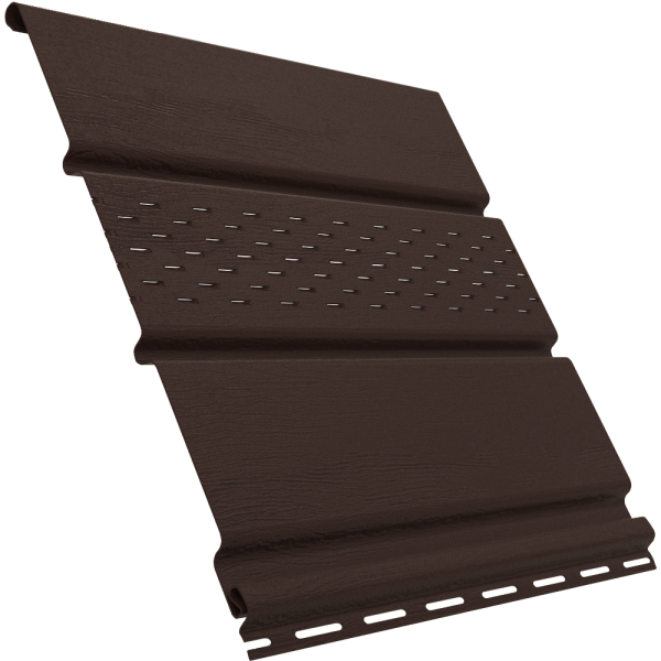 Софит Ю-Пласт перфорация по центру, коричневый купить в Новотроицке