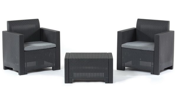 Комплект мебели Set Nebraska Terrace (2 кресла и кофейный столик) Венге купить в Новотроицке