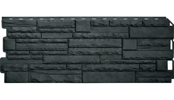 Фасадная панель Альта-Профиль Скалистый камень ЭКО Графит купить в Новотроицке