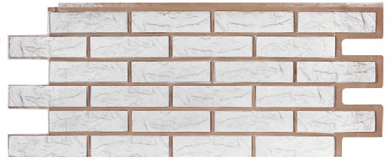 Фасадная панель Техоснастка, Лондон Брик, Белый купить в Новотроицке