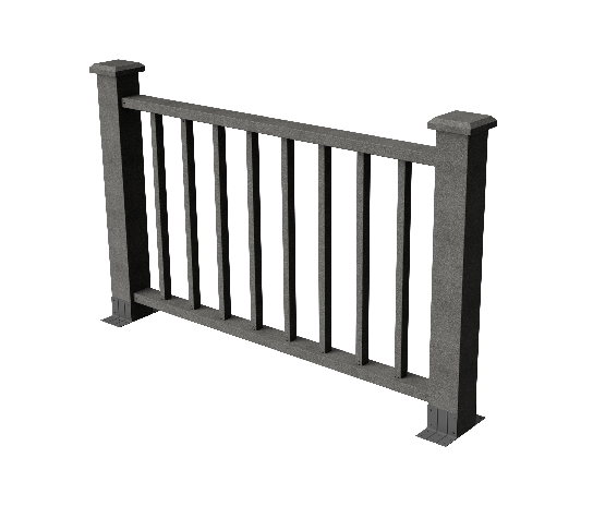 Ограждения декоративное ДПК GRINDERDECO Альма 1500 со скрытым крепежом серый базальт купить в Новотроицке