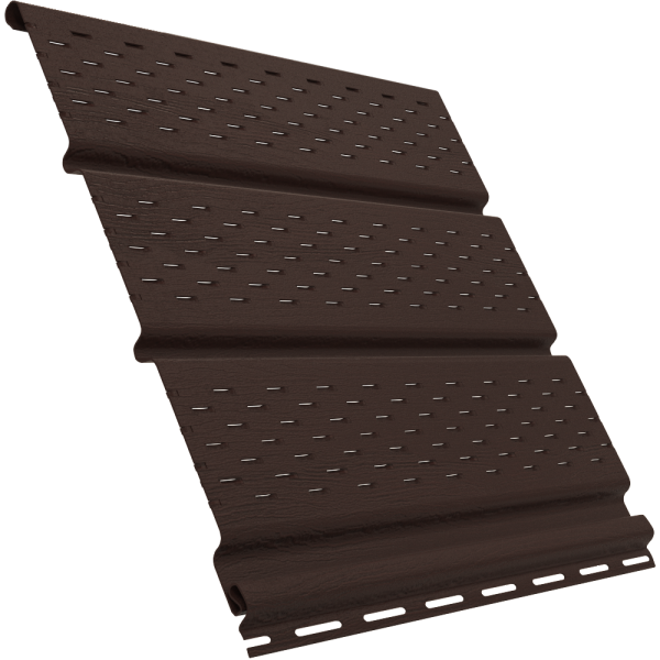 Софит Ю-Пласт с полной перфорацией, коричневый купить в Новотроицке