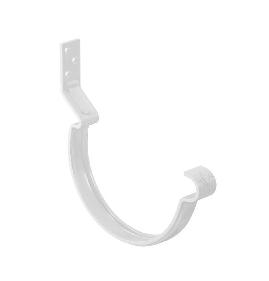 Водосток Aquasistem, система 125x90 - Крюк крепления желоба короткий RAL 9003 Белый купить в Новотроицке