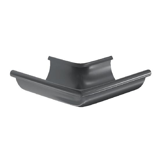 Водосток Aquasistem, система 125x90 -  Угол желоба, наружный 90° RAL 7024 Тёмно-серый купить в Новотроицке