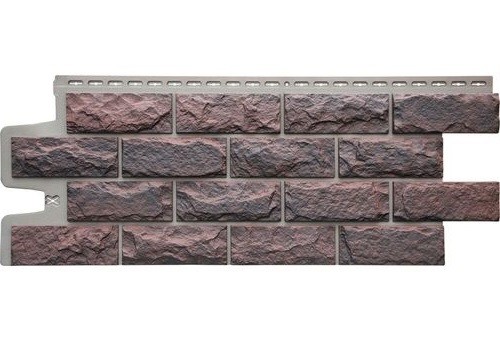 Фасадные панели Grand Line Колотый Камень Кофе, Шов тёмно-бежевый купить в Новотроицке