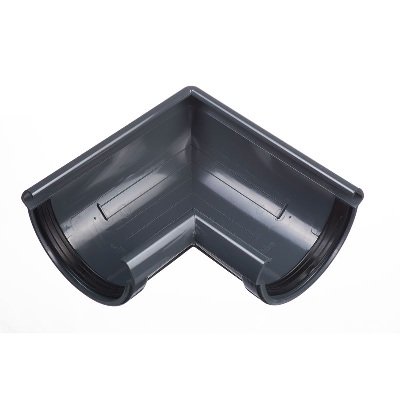 Угол желоба универсальный 90° Docke Lux ПВХ - Графит