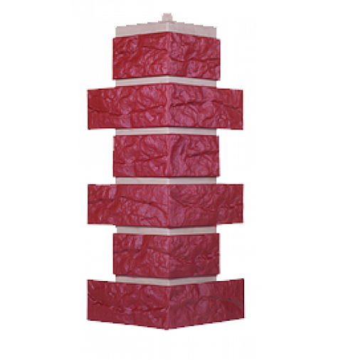 Угол T-Сайдинг-Кирпич Лондон Брик Бордовый купить в Новотроицке