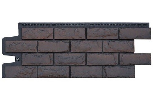 Фасадные панели Grand Line Колотый Камень Трюфель, Шов черный купить в Новотроицке
