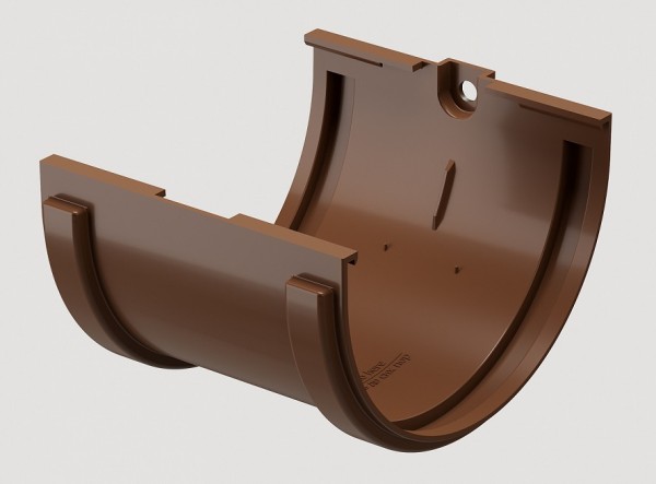 Соединитель желобов ПВХ Docke STANDART Светло-коричневый купить в Новотроицке