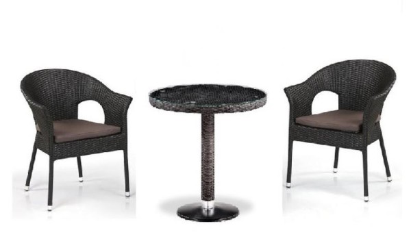 Комплект плетеной мебели AFINA из иск. ротанга T601/Y79A-W53 Brown 2Pcs купить в Новотроицке