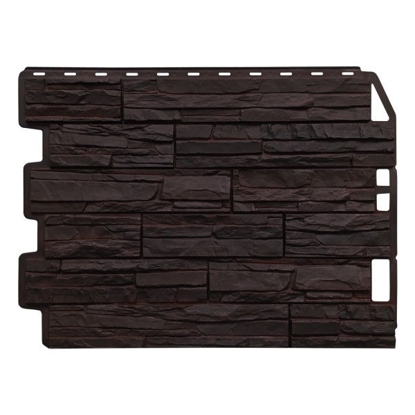 Фасадная панель FineBer, Скол - Тёмно коричневый купить в Новотроицке