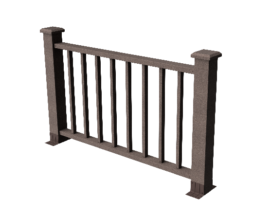 Ограждения декоративное ДПК GRINDERDECO Альма 1500 со скрытым крепежом венге купить в Новотроицке