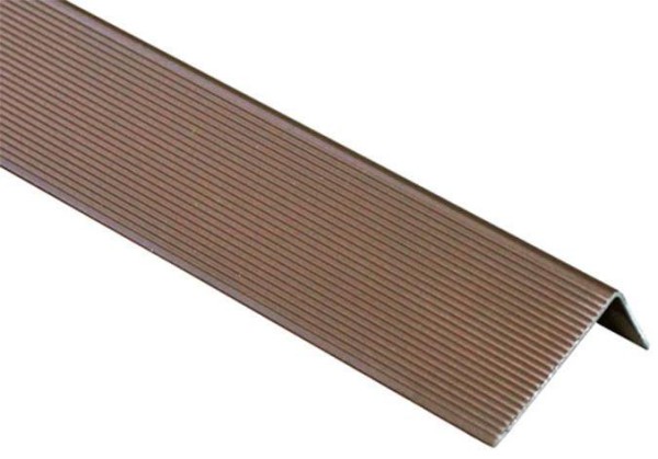 Угол завершающий алюминиевый KRONEX 51,5x30x3000 мм. коричневый купить в Новотроицке
