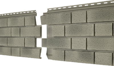 Фасадная панель Ю-пласт Стоун Хаус S-Lock Клинкер Балтик холодный цемент