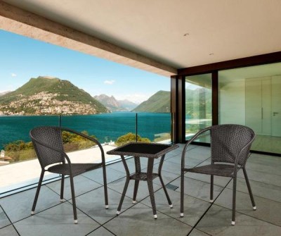 Комплект плетеной мебели AFINA из иск. ротанга T25A/Y137C-W53 Brown 2Pcs