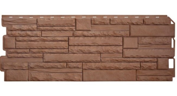 Фасадная панель Альта-Профиль Скалистый камень ЭКО Терракотовый купить в Новотроицке