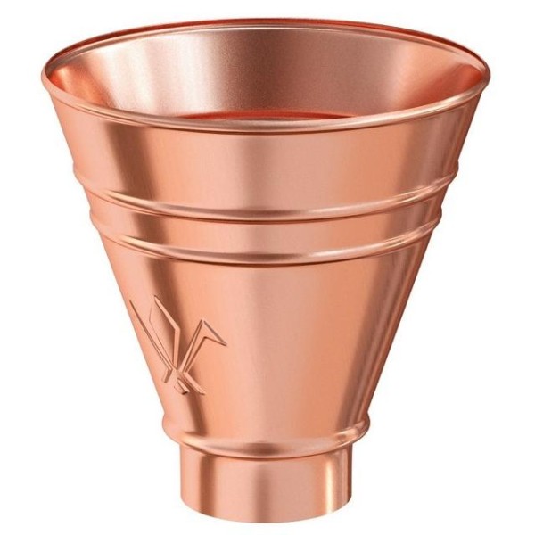 Водосток Aquasistem, система 125x90 - Воронка водосборная круглая Медь купить в Новотроицке