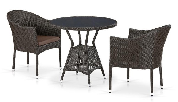 Комплект плетеной мебели AFINA из иск. ротанга T707ANS/Y350-W53 Brown 2Pcs купить в Новотроицке