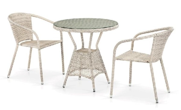 Комплект плетеной мебели AFINA из иск. ротанга T705ANT/Y137C-W85 Latte 2Pcs купить в Новотроицке