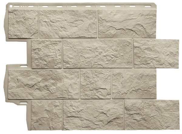 Фасадная панель Альта-Профиль Туф ЭКО Кремовый купить в Новотроицке