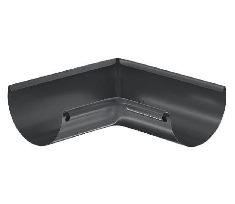 Водосток Aquasistem, система 125x90 - Угол желоба, внутренний 90° RAL 7024 Тёмно-серый купить в Новотроицке