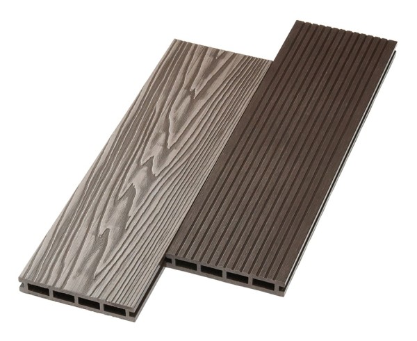 Террасная доска ДПК NanoWood двусторонняя New 3D тиснение + вельвет Венге купить в Новотроицке