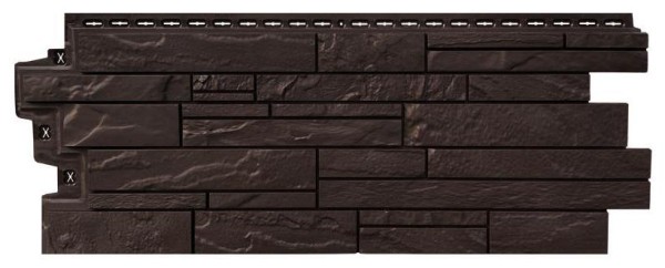 Фасадная панель Grand Line Скала Стандарт Шоколадный (коричневый) купить в Новотроицке