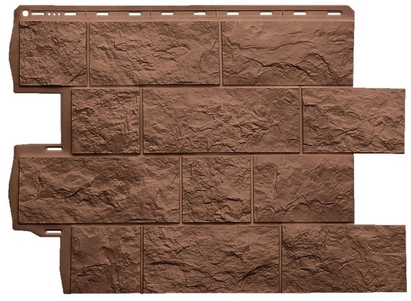 Фасадная панель Альта-Профиль Туф ЭКО Терракотовый купить в Новотроицке