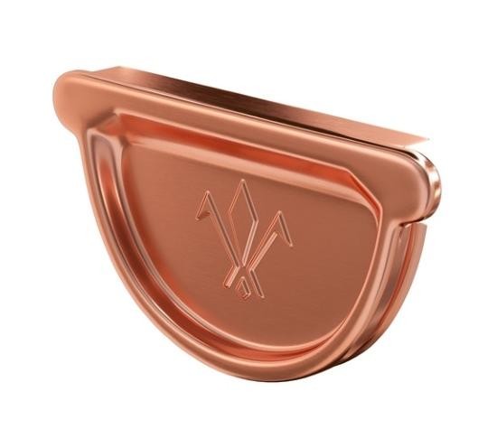 Водосток Aquasistem, система 150/100 - Заглушка желоба универсальная медная купить в Новотроицке