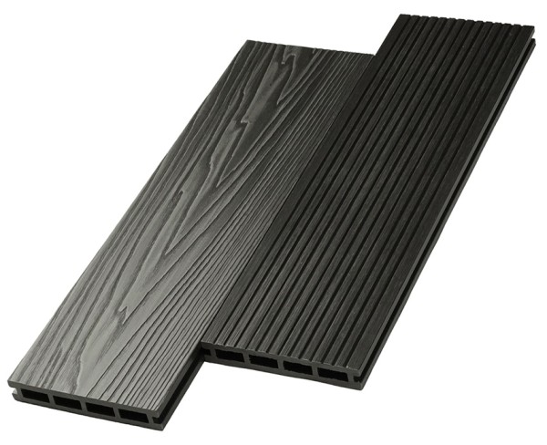 Террасная доска ДПК NanoWood двусторонняя New 3D тиснение + вельвет Графит купить в Новотроицке