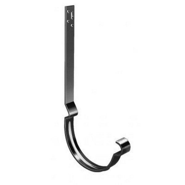 Водосток Grand Line 125x90 – Кронштейн длинный полоса RAL 9005 купить в Новотроицке