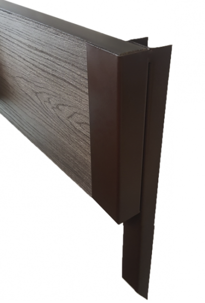 Угловой элемент металлический для досок грядок из ДПК 150мм Коричневый купить в Новотроицке