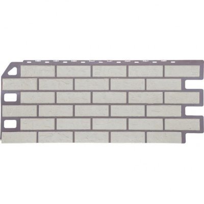 Фасадная панель FineBer, Кирпич, Мелованный белый