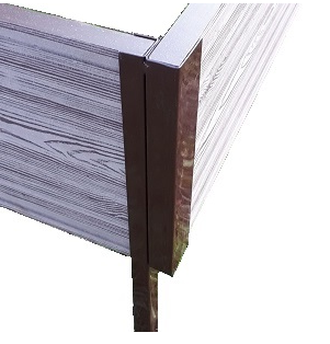 Угловой элемент металлический для досок грядок из ДПК 300мм Коричневый купить в Новотроицке
