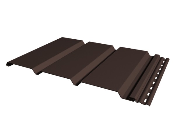 Софит к сайдингу ГЛАДКИЙ TECOS ТЁМНЫЙ-КАШТАН купить в Новотроицке
