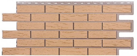 Фасадная панель T-Сайдинг-Кирпич Саман Бежевый купить в Новотроицке