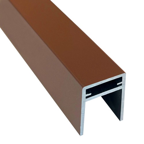П-профиль Алюминиевый EasyDecking 35x25 Коричневый купить в Новотроицке