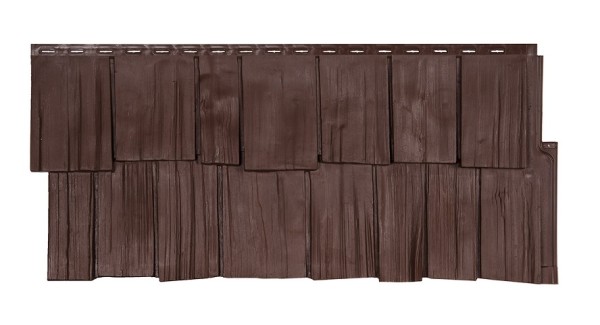 Фасадная панель T-Сайдинг- Щепа Дуб ЭКО-1 Браун купить в Новотроицке