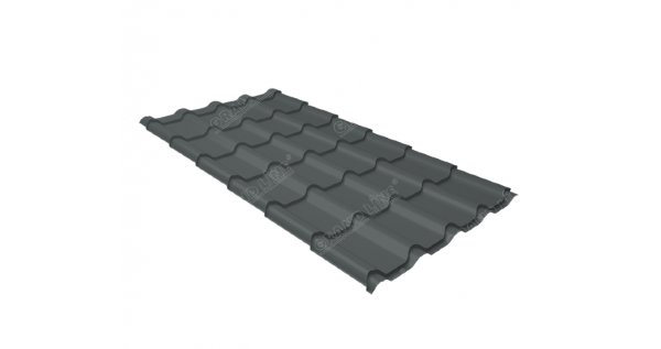 Металлочерепица камея 0,45 PE RAL 7005 мышино-серый купить в Новотроицке