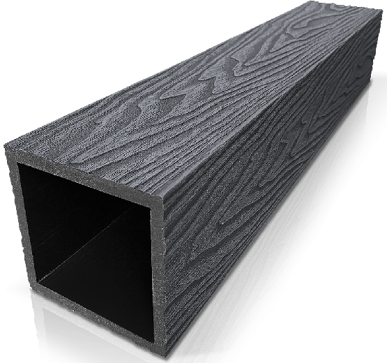 Столб ДПК 3D GardenParkett фактура дерева Графит купить в Новотроицке