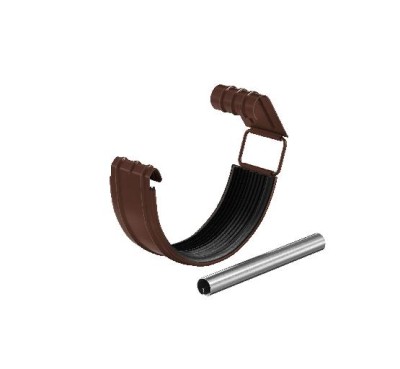 Водосток Aquasistem, система 125x90 - Соединитель желоба с резиновым уплотнителем RAL 8017 Коричневый