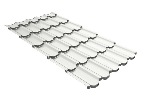 Металлочерепица квинта плюс с 3D резом 0,5 Satin RAL 9003 сигнальный белый купить в Новотроицке